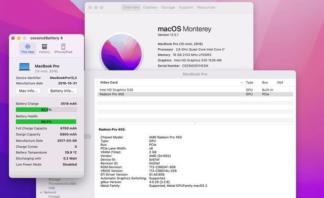 Apple MacBook Pro 15 2016 i7 16GB RAM 256GB SSD фото