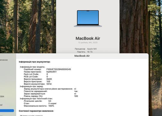 Apple MacBook Air 13,6" M4 2025 16GB RAM 256GB SSD Sky Blue фото