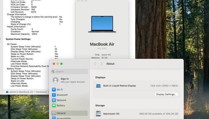 Apple MacBook Air 13.6 2022 M2 16GB RAM 512GB SSD Midnight фото