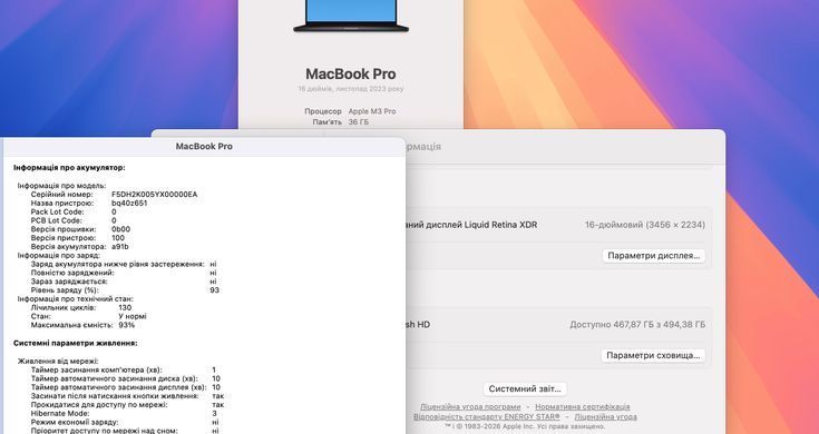 Apple MacBook Pro 16 2023 M3 Pro 36GB RAM 512GB SSD Space Black фото