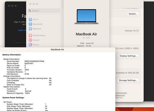 Apple MacBook Air 13 2020 M1 16GB RAM 512GB SSD Silver (Z128000DL, Z12800027, Z128000NG) вітринний фото
