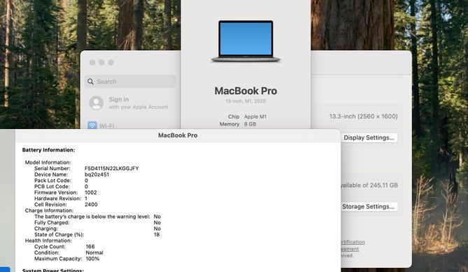 Apple MacBook Pro 13 2020 M1 8GB RAM 256GB SSD Space Grey фото
