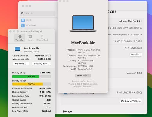 Apple MacBook Air 13 2019 i5 8GB RAM 256GB SSD Space Gray фото