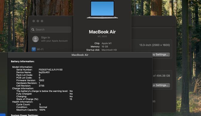 Apple MacBook Air 13 2020 M1 16GB RAM 512GB SSD Silver фото