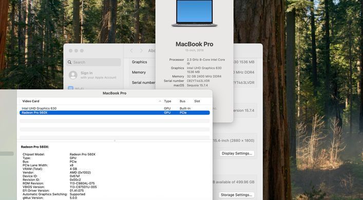 Apple MacBook Pro 15 2019 i9 32GB RAM 512GB SSD AMD 4GB Space Grey фото
