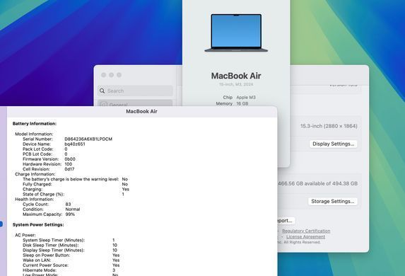 Apple MacBook Air 15" M3 2024 16GB RAM 512GB SSD Midnight  фото