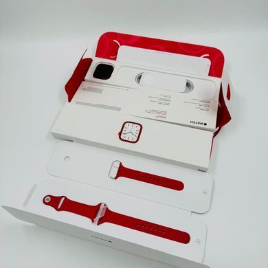 Смарт-годинник Apple Watch Series 7 GPS 45mm PRODUCT RED Aluminum Case With PRODUCT RED Sport Band (MKN93) Openbox фото