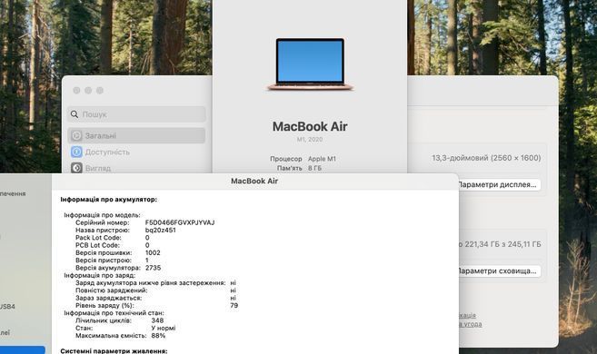 Apple MacBook Air 13 2020 M1 8GB RAM 256GB SSD Gold фото