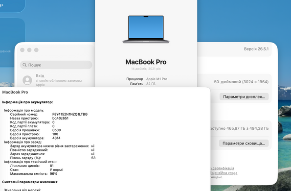 Apple MacBook Pro 14 2021 M1 Pro 32GB RAM 512GB SSD Space Grey фото
