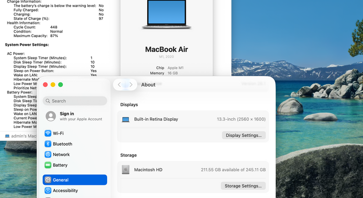 Apple MacBook Air 13 2020 M1 16GB RAM 256GB SSD Silver фото