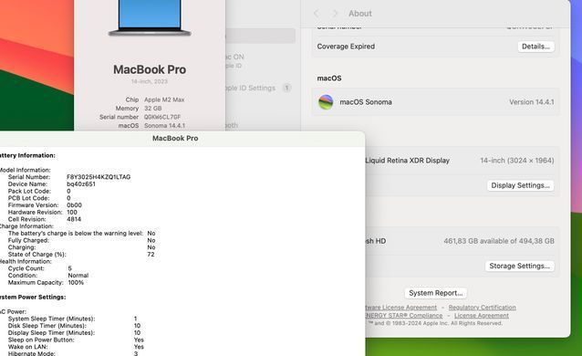 Ноутбук Apple MacBook Pro 14" M2 Max 32GB RAM 512GB SSD Space Gray 2023 (Z17G000NX) openbox фото