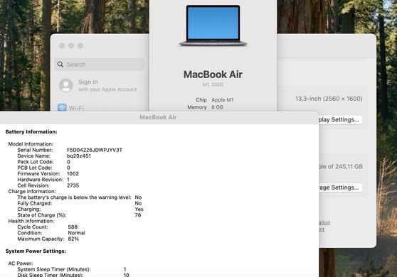 Apple MacBook Air 13 2020 M1 8GB RAM 256GB SSD Space Grey фото