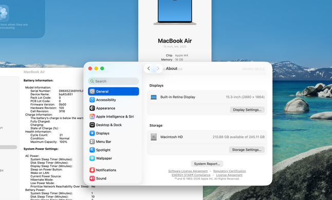 Apple MacBook Air 15" M4 2025 16GB RAM 256GB SSD Starlight фото