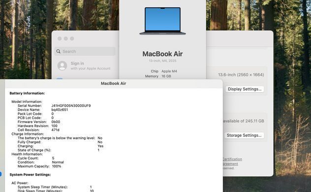 Apple MacBook Air 13.6 2025 M4 16GB RAM 256GB SSD Midnight фото