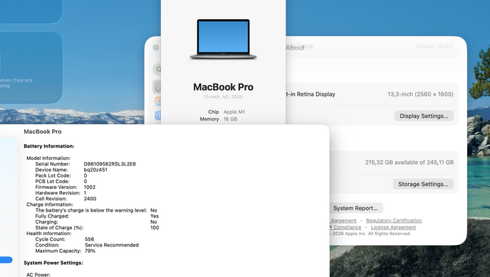 Apple MacBook Pro 13 2020 M1 16GB RAM 256GB SSD Space Gray фото