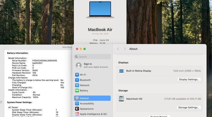 Apple MacBook Air 13,6" M4 2025 16GB RAM 256GB SSD Silver фото