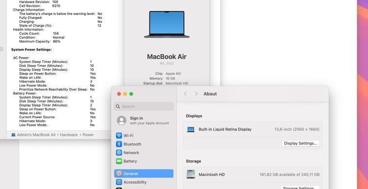 Apple MacBook Air 13.6 2022 M2 16GB RAM 256GB SSD Midnight фото