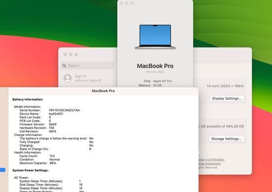 Apple MacBook Pro 14 2021 M1 Pro 16GB RAM 512GB SSD Silver фото