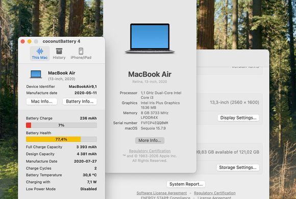 Apple MacBook Air 13 2020 i3 8GB RAM 128GB SSD Space Grey фото