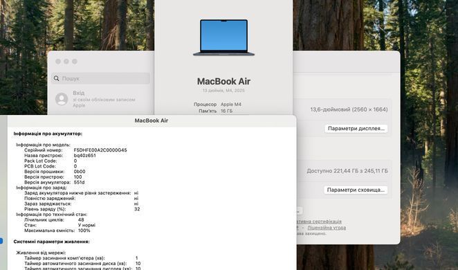 Apple MacBook Air 13.6 2025 M4 16GB RAM 256GB SSD Midnight фото
