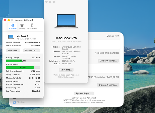 Apple MacBook Pro 13 2020 i5 16GB RAM 512GB SSD Silver фото