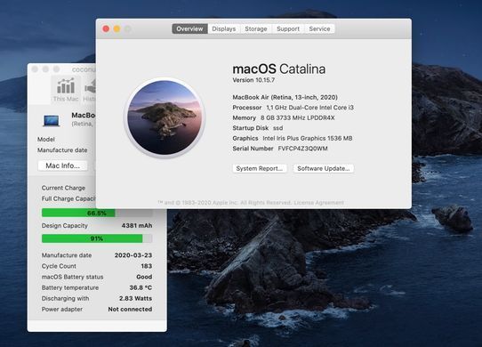 Apple MacBook Air 13 2020 i3 8GB RAM 128GB SSD Space Grey фото