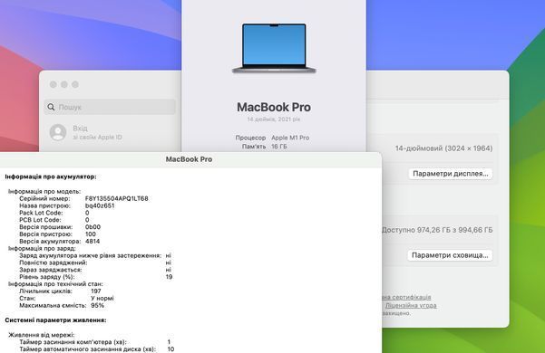 Apple MacBook Pro 14 2021 M1 Pro 16GB RAM 1TB SSD Space Grey фото