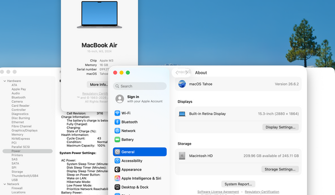 Apple MacBook Air 15" M3 2024 16GB RAM 256GB SSD Space Gray фото